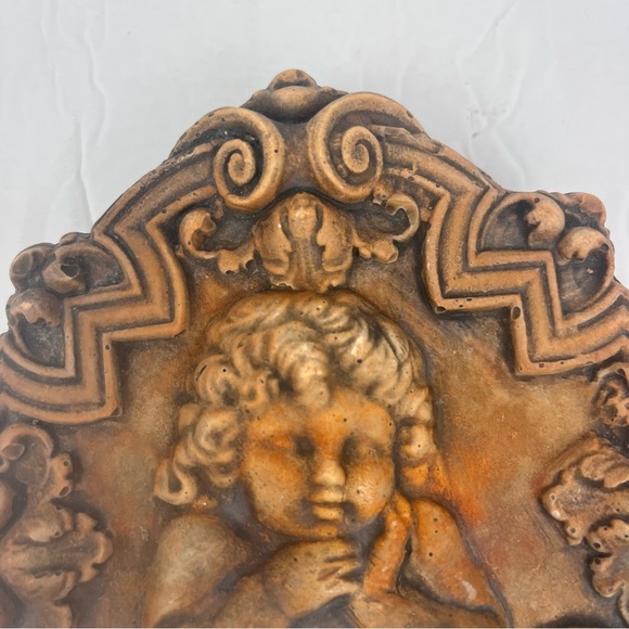 Gorgeous ornate handmade cast tile piece from Airstone-3-D girl - Picture 4 of 13